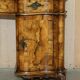 Antique Italian writing desk in olive wood circa 1860