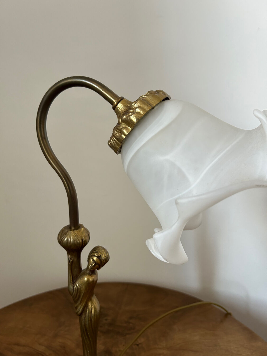 Art Deco lamp in bronze and brass