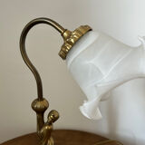 Art Deco lamp in bronze and brass