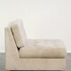 Vintage fabric armchair with great seating comfort and pleasant appearance