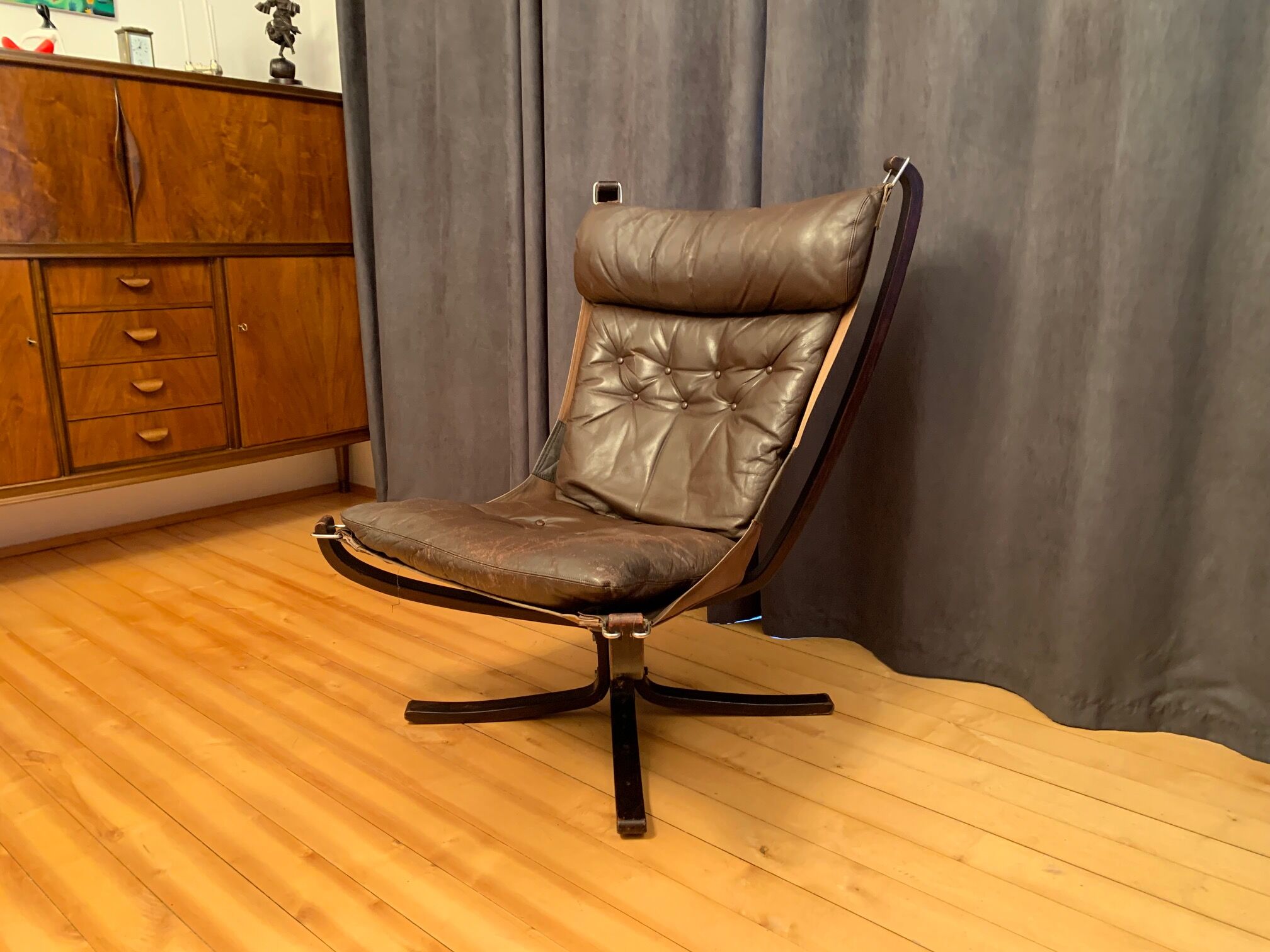 Falcon armchair designed by Sigurd Ressell, Vatne Möbler, Norway, 1970s