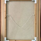 Vintage painting - floral still life on black background