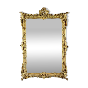 Grand miroir en bois