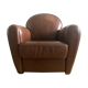 Fauteuil club cuir pleine fleur