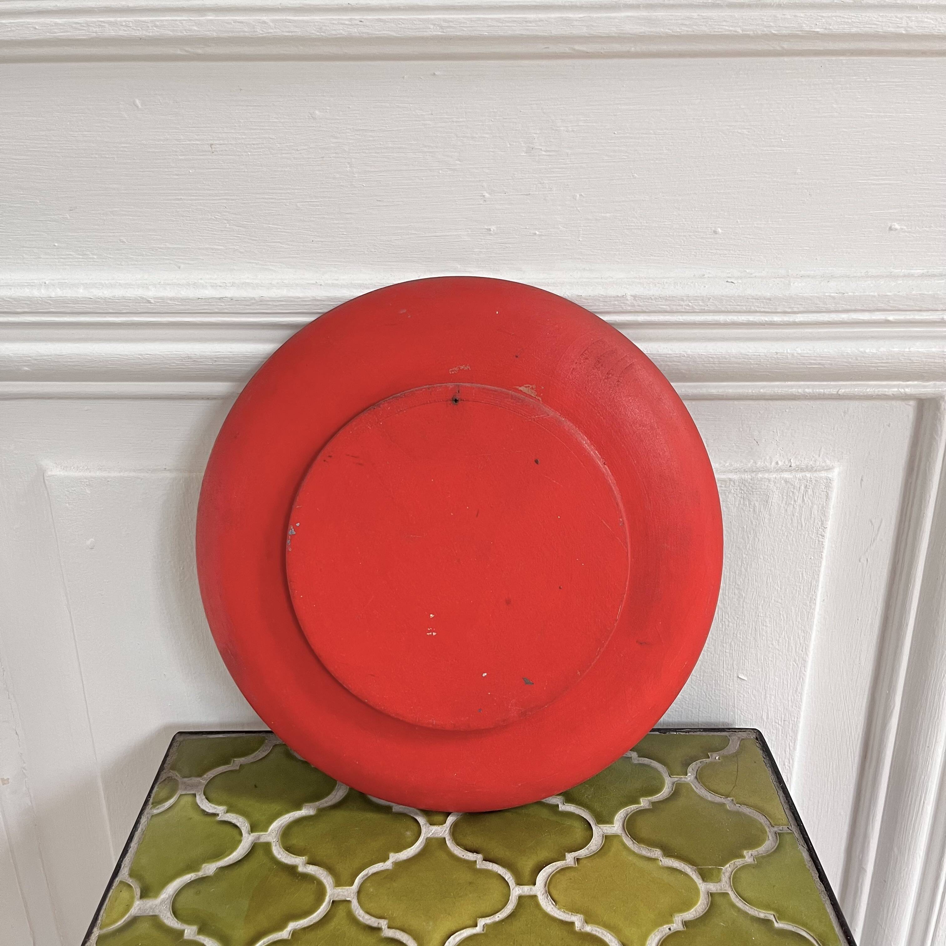 Hand-painted decorative wooden plates