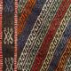 Large Vintage Turkish Kilim Rug 180x162 cm Wool Kelim, Square