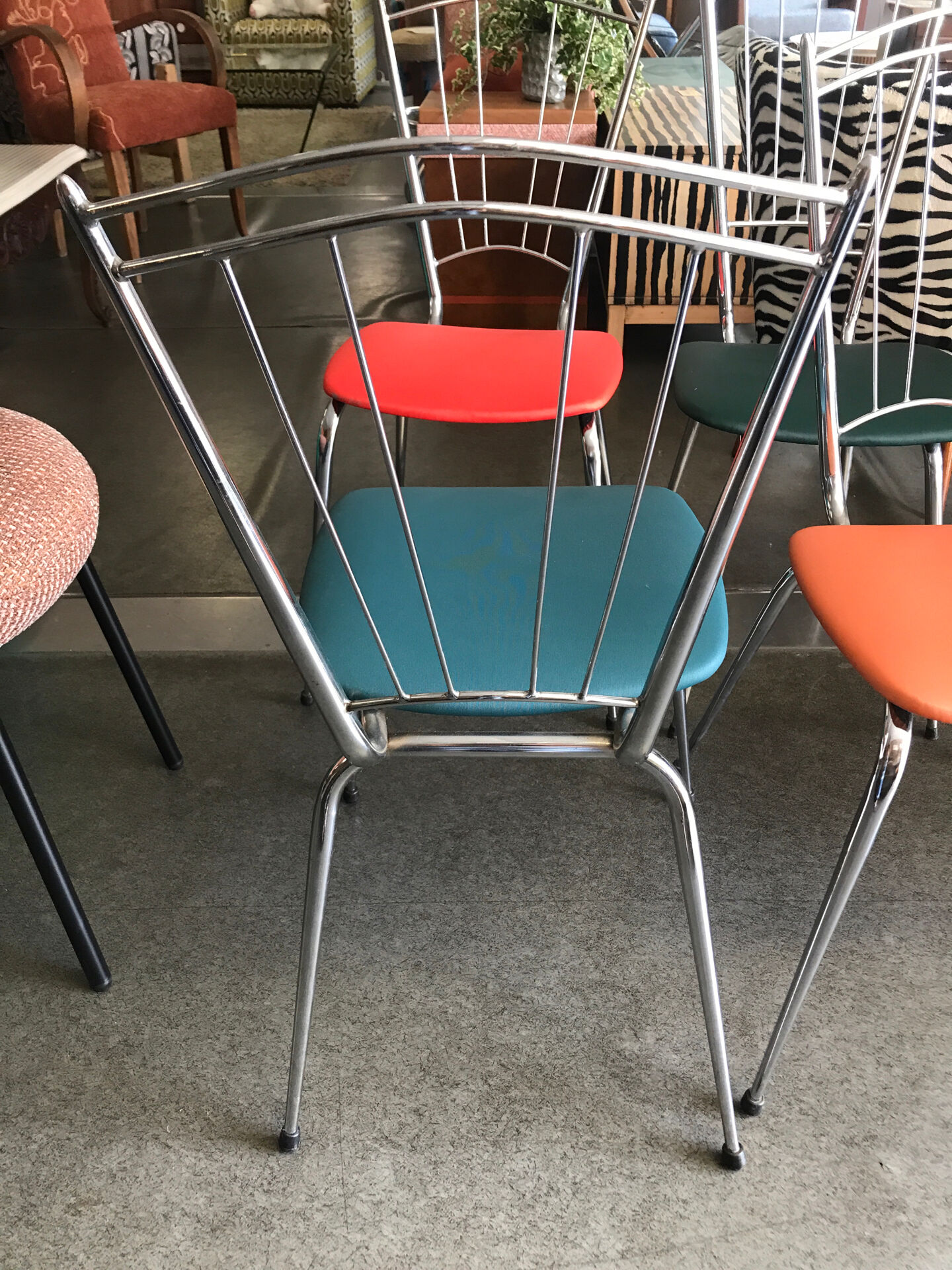 Vintage metal chair from the 80s