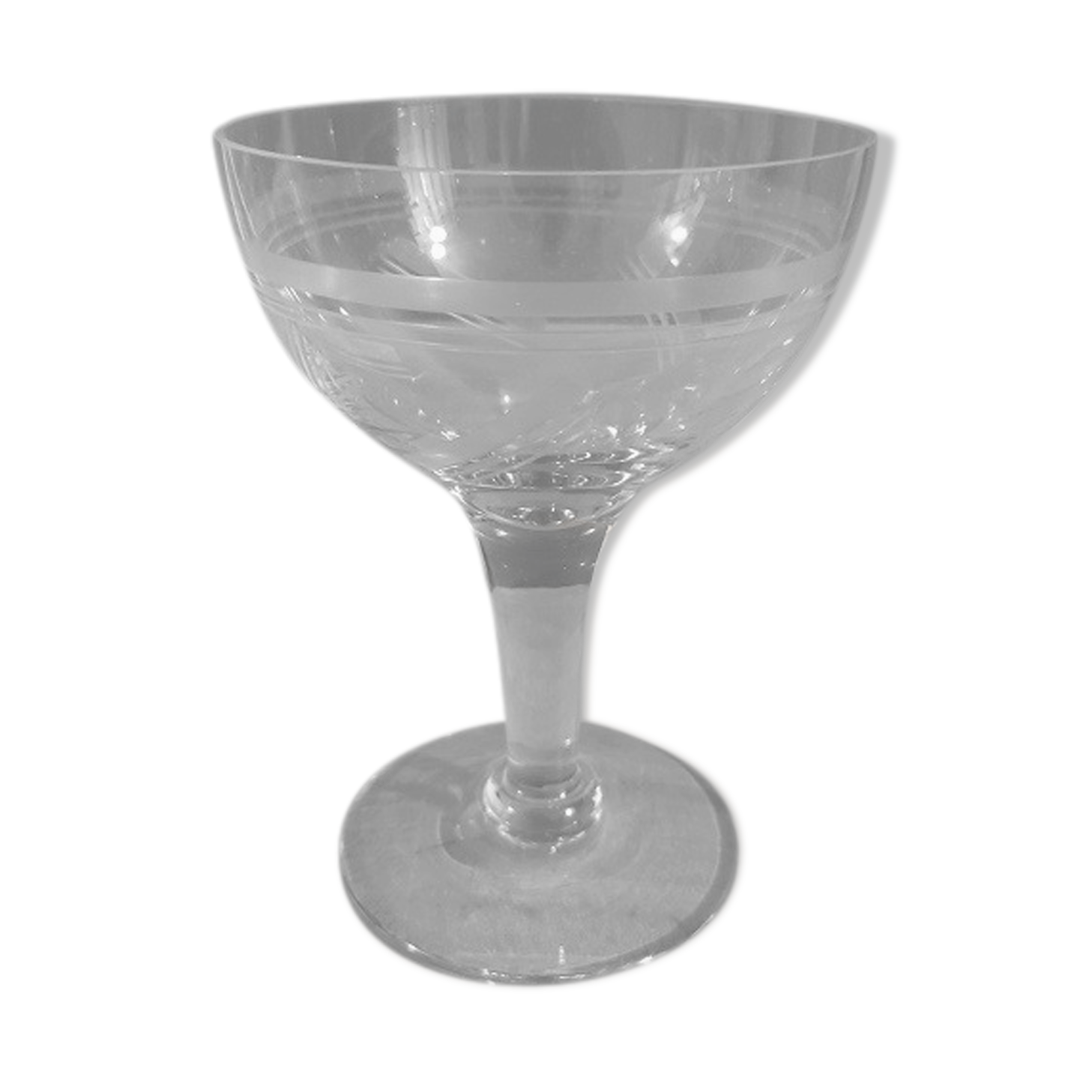 Champagne glass glass chiseled