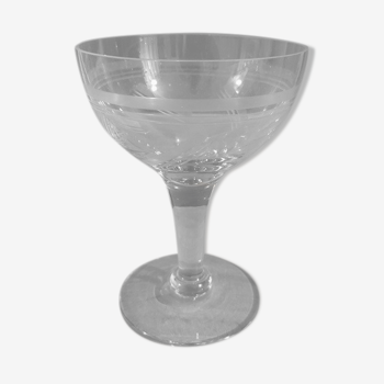 Coupe à champagne verre ciselé épi