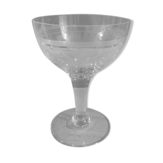 Coupe à champagne verre ciselé épi