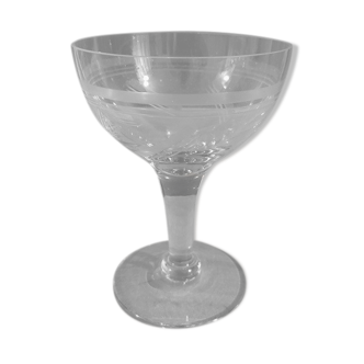 Champagne glass glass chiseled