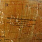 Vintage earth globe with light, Germany 1949