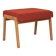 Ton bystrice stool (thonet) wood and orange patterned fabric 1960