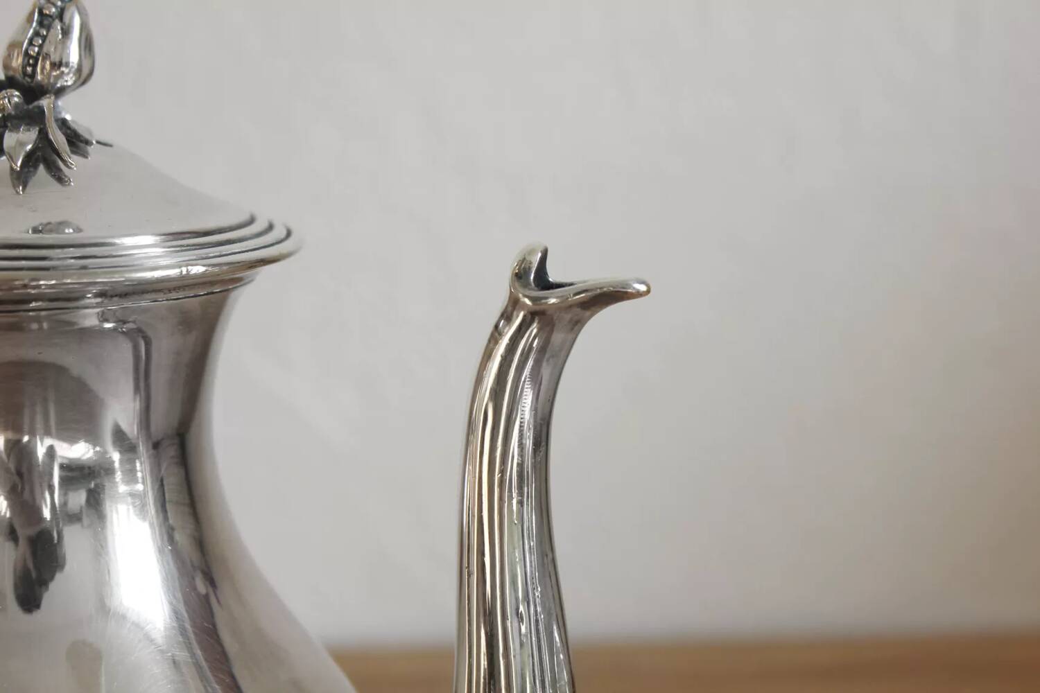 Antique silver-plated coffee pot by Christofle