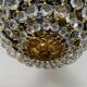 Ceiling lamp basket with faceted tassels
