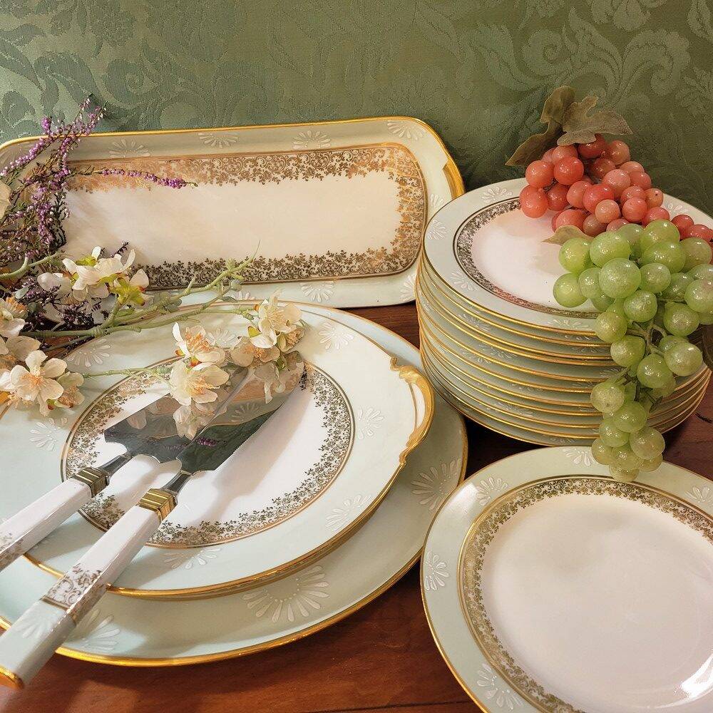 Limoges porcelain dessert service
