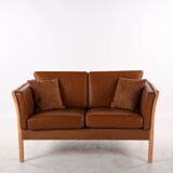 Canapé scandinave cuir 2 places