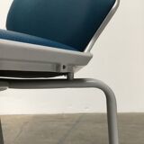 Stackable vintage leather dining chairs from the German space age by Fröscher, 1970s, set of 2.