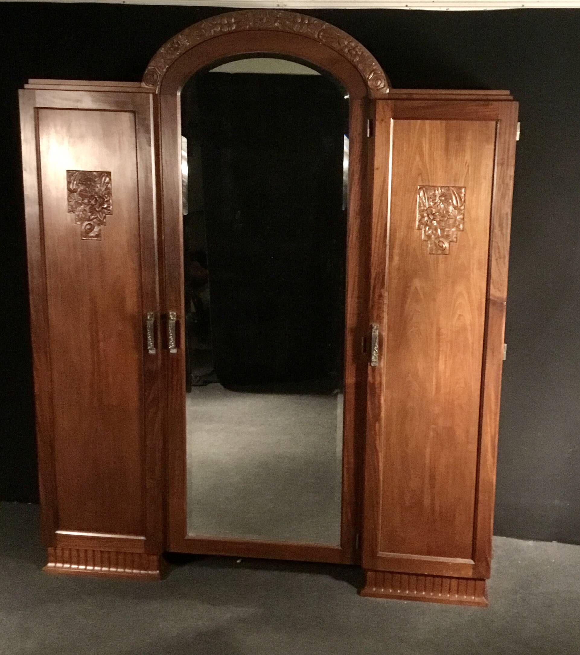 Art Deco mahogany wardrobe