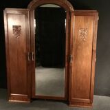 Art Deco mahogany wardrobe