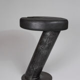 Solid wood sculptural side table, original contemporary design, logniture