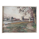 André Duculty (1912-1990) Watercolor on paper "Bord de Seine à Suresnes" Signed lower left