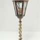Lampe lanterne laiton et verre début XXème