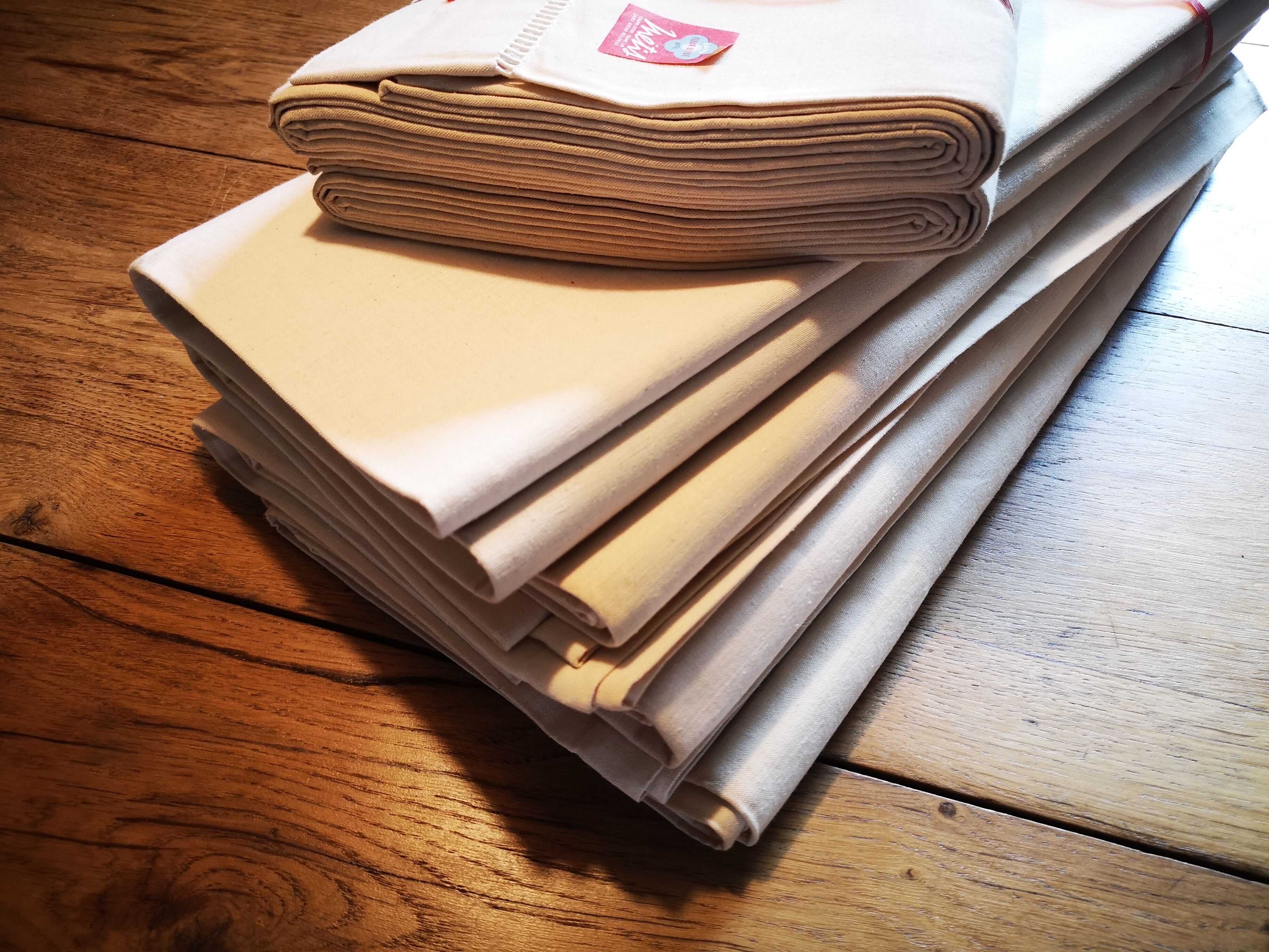 Lot of 6 old sheets in métis 285 x 200 cm