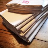 Lot of 6 old sheets in métis 285 x 200 cm