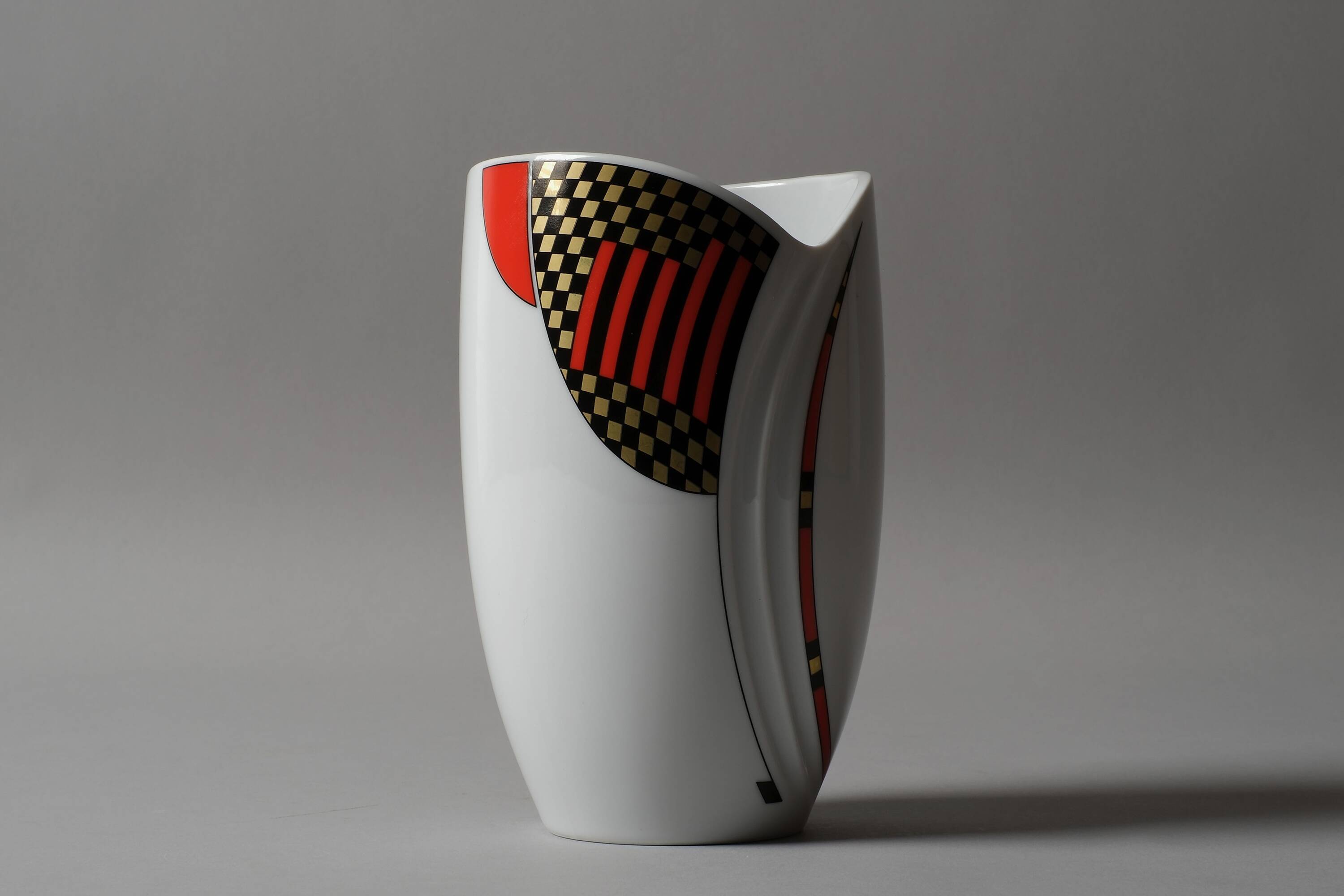 Vase Mitterteich Bavaria, géométrique postmoderne, Allemagne, années 1980