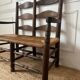 Wood and straw banquette