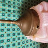 Art Deco pendant lamp in pink glass