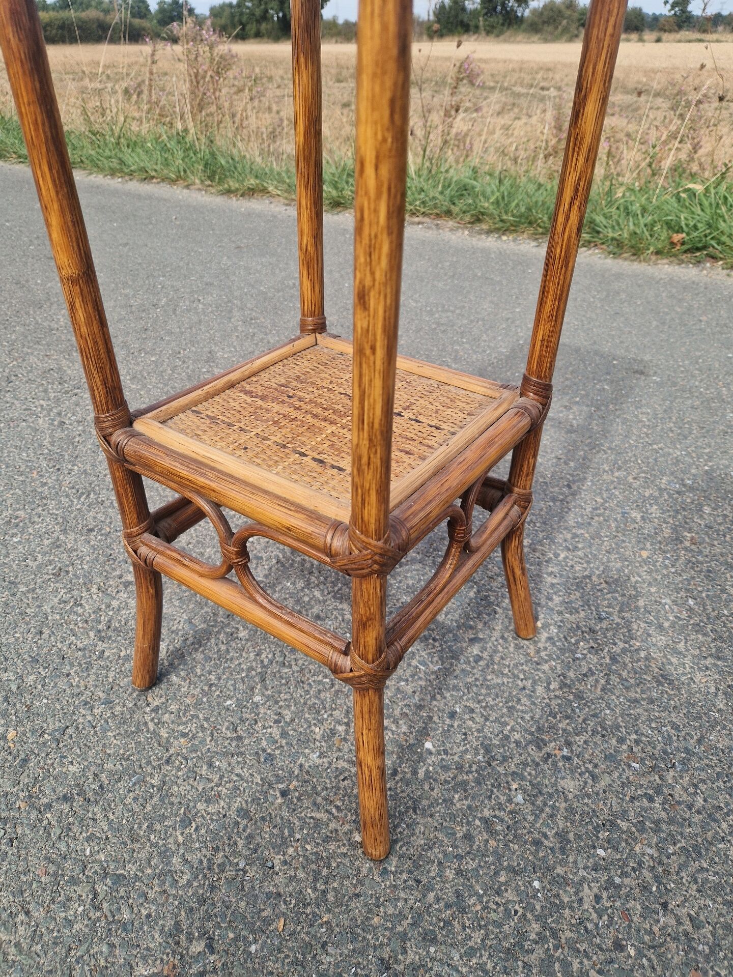 Vintage rattan stool