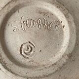 Vase in sandstone Serge Guerrier XX eme century.