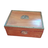 Brass décor and entourage wooden box