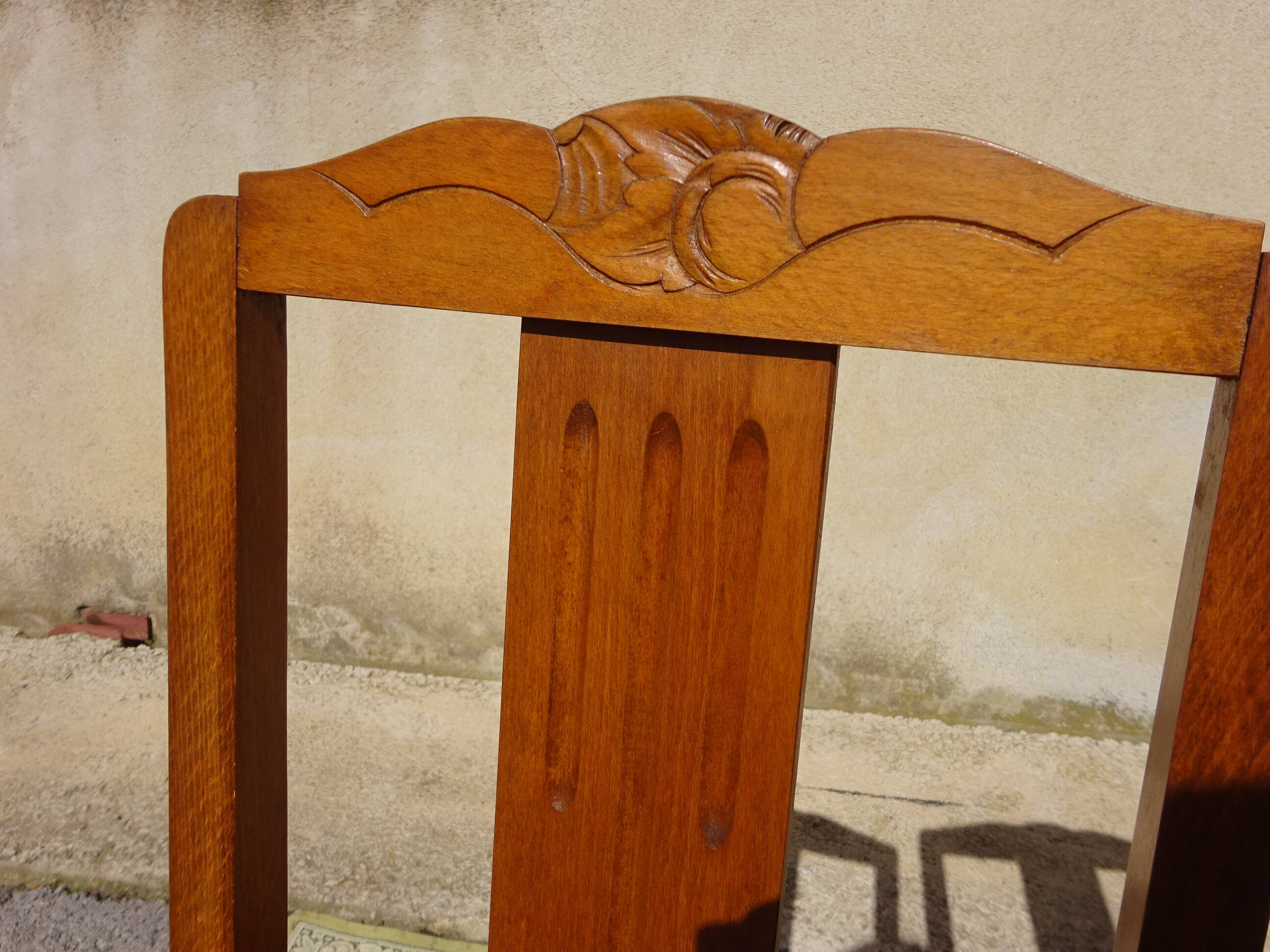 Art Deco bridge chair and 2 matching chairs