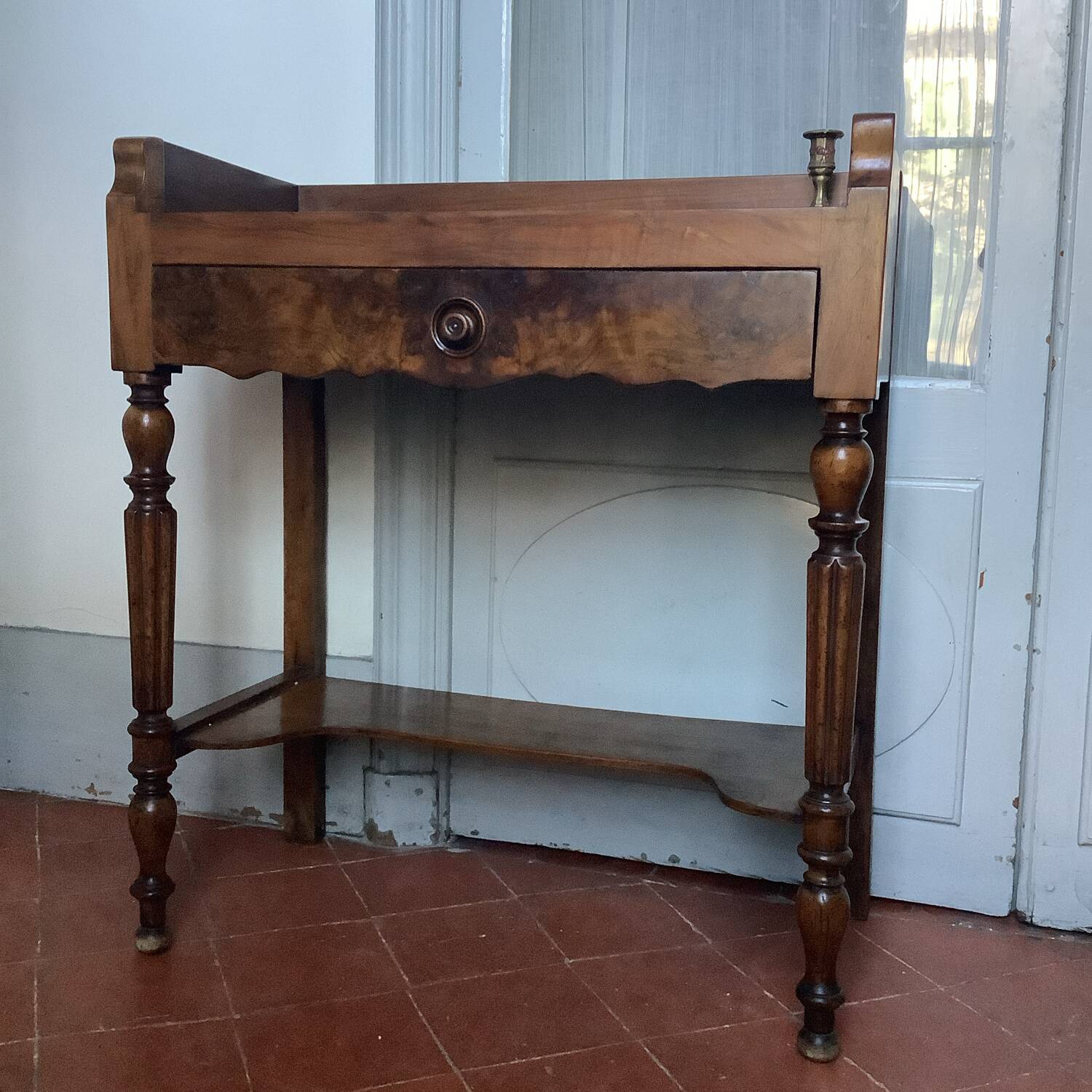 Small vintage dressing table with drawer