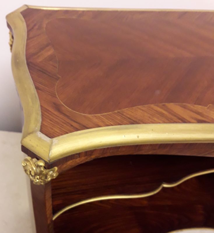 Library shelf, marquetry and gilded bronzes Napoleon III