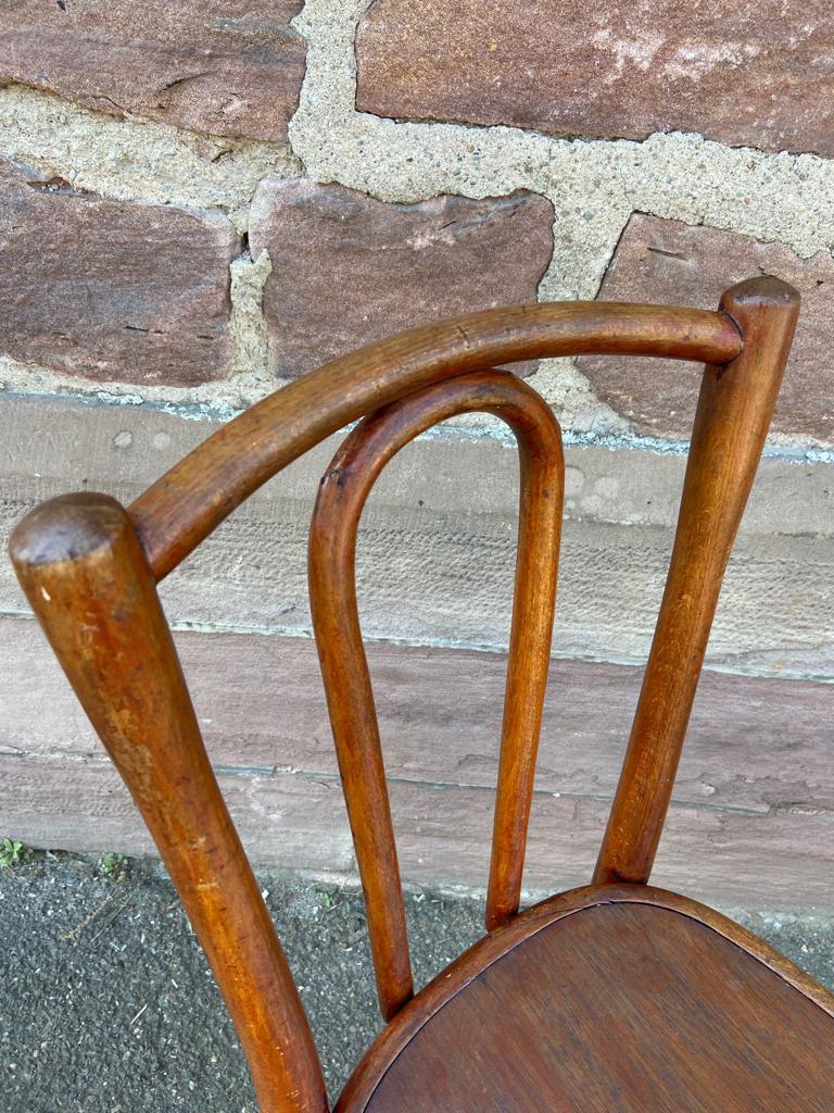 Pair of chairs bistro coffee wood curved