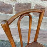 Pair of chairs bistro coffee wood curved