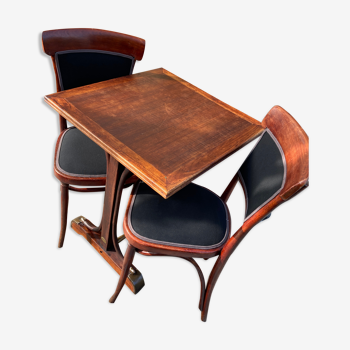 Table bistrot et ses chaises Thonet