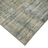 Handwoven Turkish Contemporary 176 cm x 246 cm Grey Patchwork Carpet