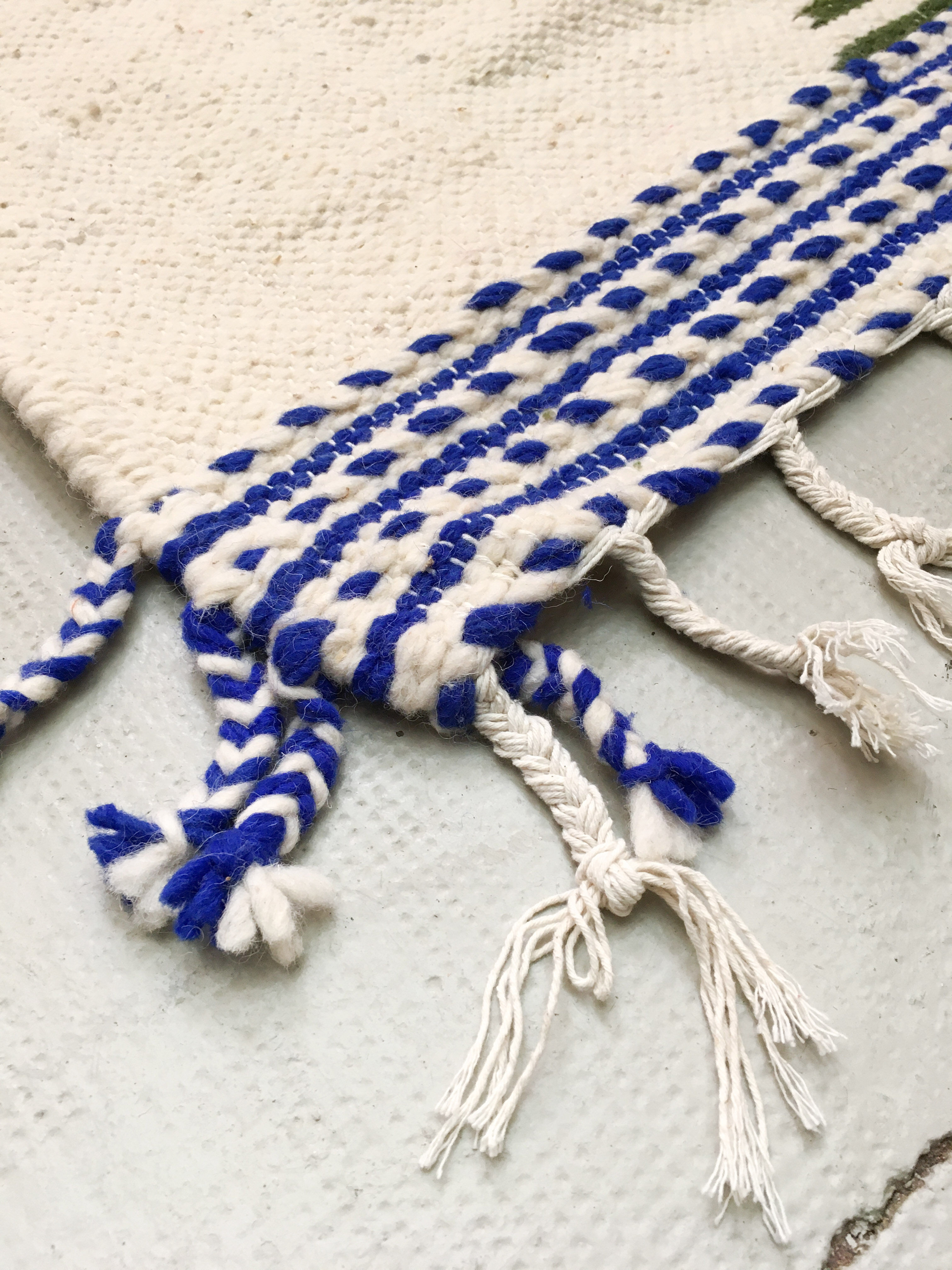 Moroccan Berber kilim ecru with colorful patterns 312x200cm