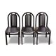 Set of 3 black Baumann chairs, Argos model.