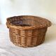 Vintage woven wicker basket for cat or dog