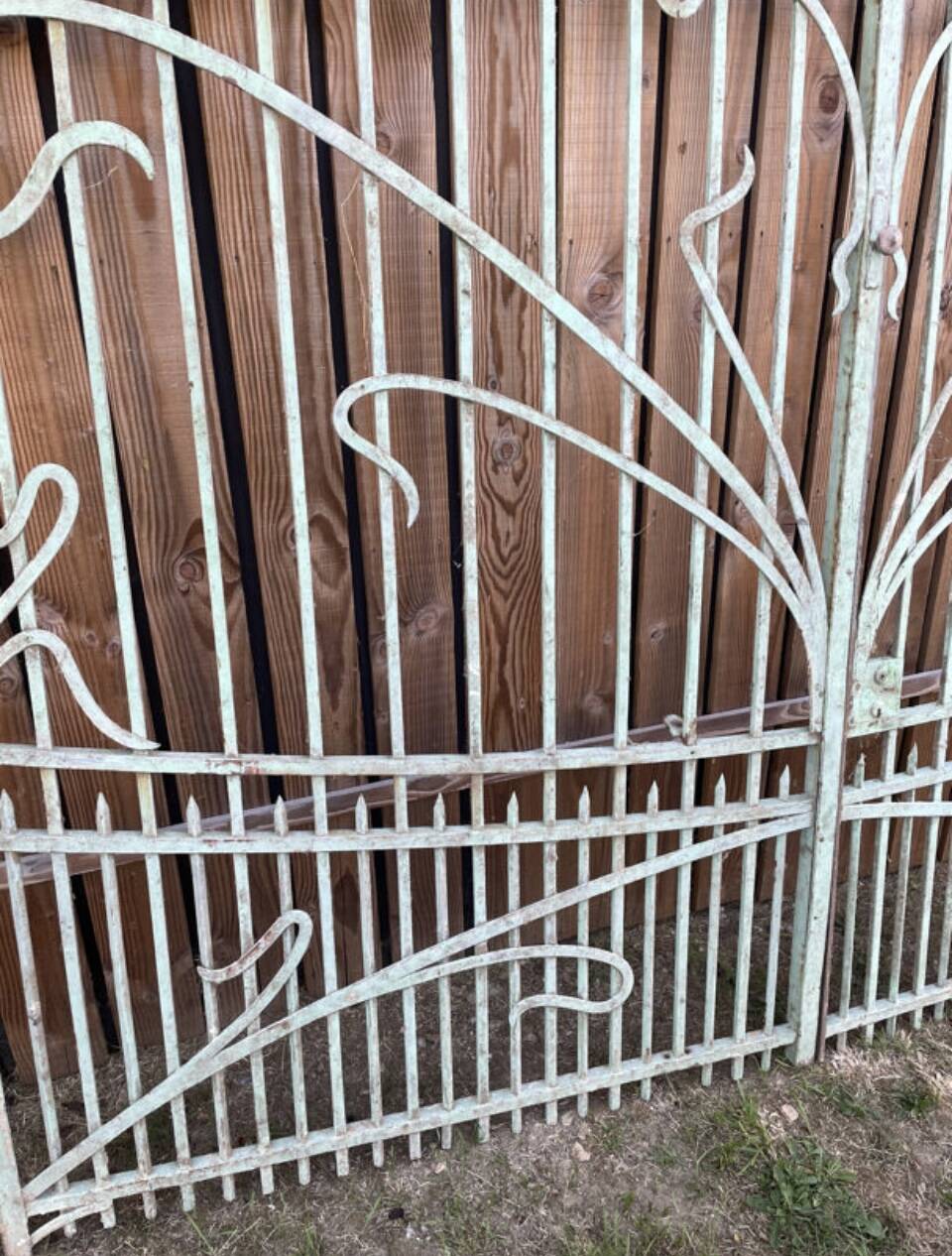 Portail fer forgé XIXe art nouveau deco