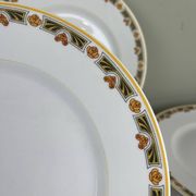 4 Art Deco dinner plates