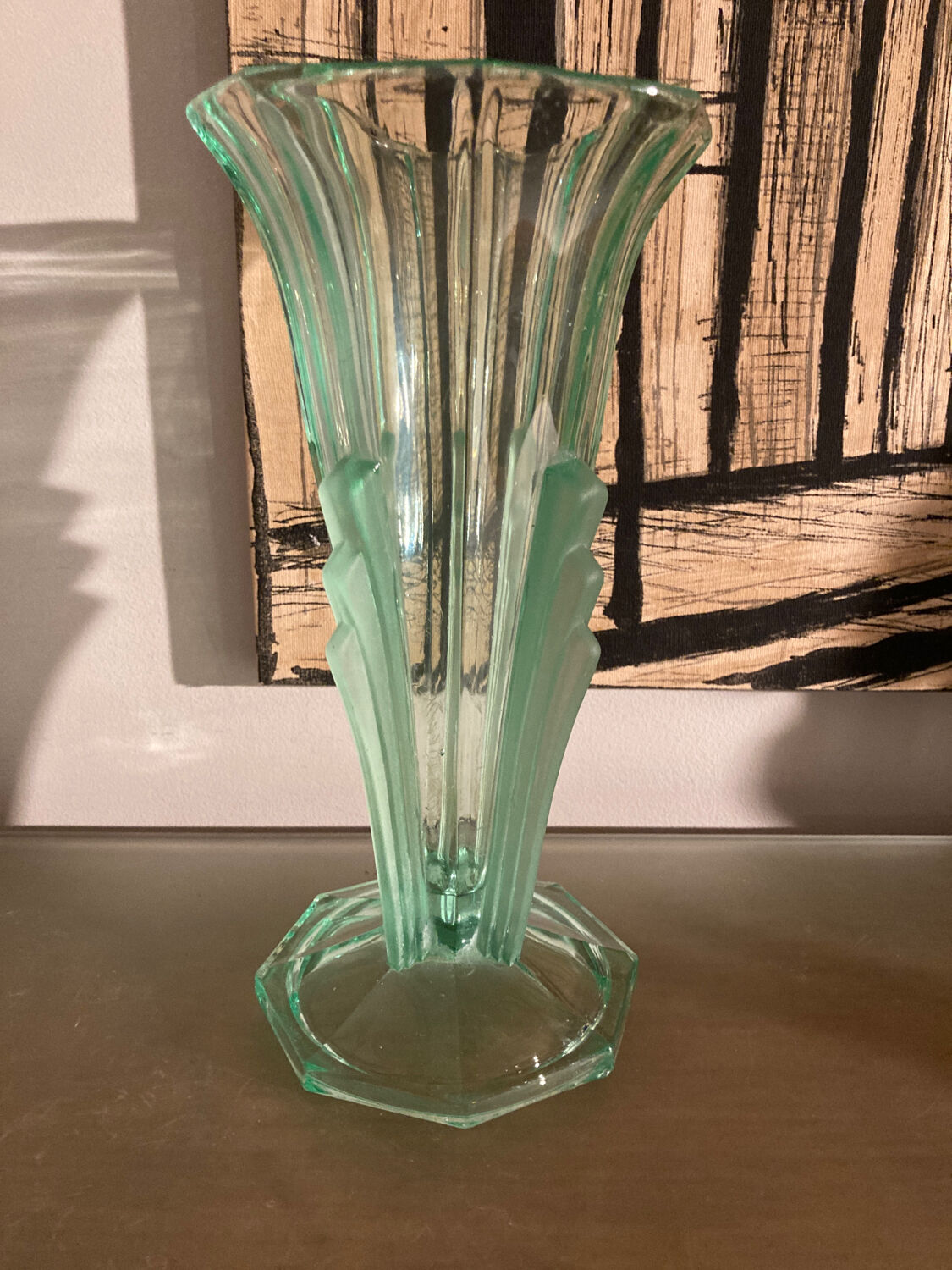 Vase Art Déco en verre