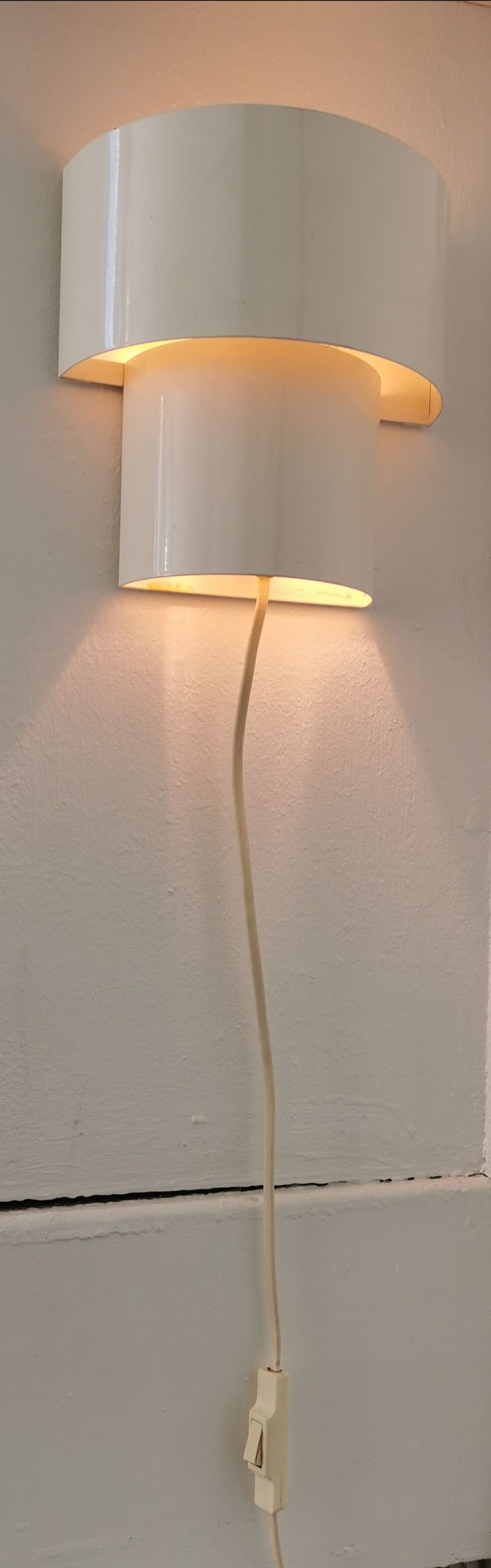 White-plated sconces 1960s