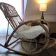 Vintage rocking-chair rattan